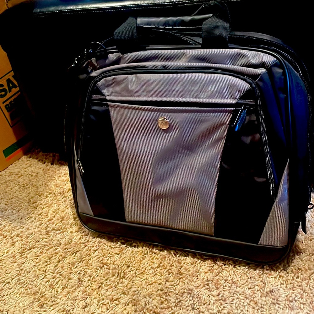 Grey and Black Targus Laptop Bag